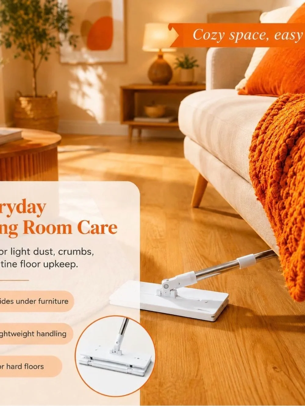 White Floor Spray Mop by